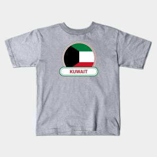 Kuwait Country Badge - Kuwait Flag Kids T-Shirt